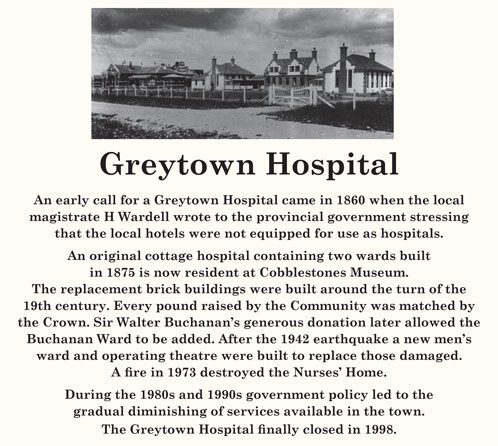 Greytown Hospital, Greytown's Heritage Trail 